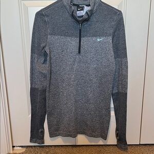Nike Heather Gray Quarter-Zip Pullover